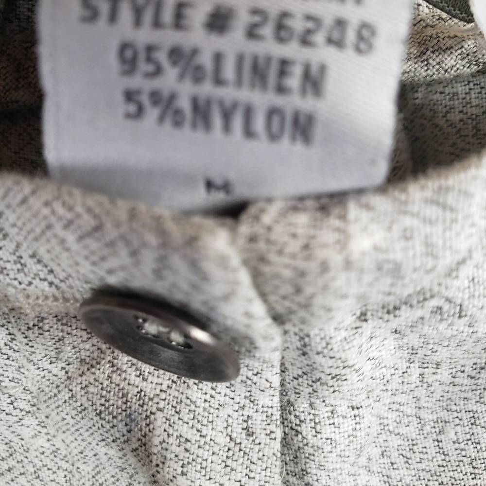 Soft Surroundings Light Gray Drawstring Waist Lin… - image 5